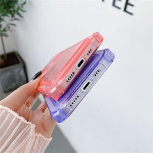 Load image into Gallery viewer, Transparent Wallet Case For iPhone 14 13 12 Pro Max Mini Shockproof Cover with Card Slots Pockets Slim Fit Thin Protective Soft Shock-Absorbing Lightweight Wallet Case
