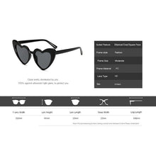 Load image into Gallery viewer, Elegant Retro Love Heart Sunglasses Women Big Frame Personality Sunglasses Fashion Cute Retro Cat Eye Vintage Sunglasses For Women and Girl
