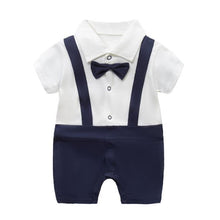 Load image into Gallery viewer, Style Summer Baby Boy girl Rompers 100% Cotton Gentleman Romper Toddler Kids Jumpsuits For Boys