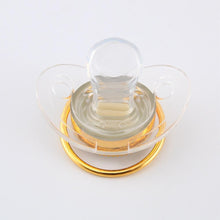 Load image into Gallery viewer, Modern Luxury Diamond Transparent Baby Pacifier Luxury Initials Letter D Bling Pacifier Rhinestone For Baby
