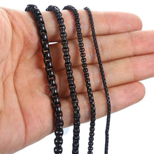 Load image into Gallery viewer, Men's Women's Black Stainless Steel Bracelet Box Chain Bracelets 2020 Dropshipping Wholesale Jewelry Hip Hop KBB12