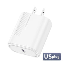 Load image into Gallery viewer, Small Black PD Charger USB 18W QC 4.0 USB Type C Fast Portable Wall Charger High Speed Charging