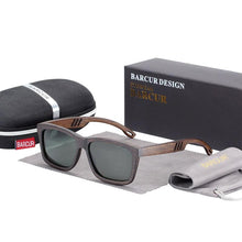 Load image into Gallery viewer, New Elegant Square Sunglasses Bamboo Brown Wood Sun glasses Polarized Vintage For Women and Men With UV400 Protection