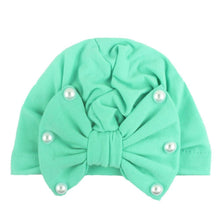 Load image into Gallery viewer, Modern Baby Hats Cute Rabbit Bow Knot with Pearls Baby Girl Hat with Pearls for Kids In Diamond Luxury Style