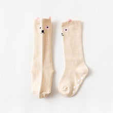 Load image into Gallery viewer, White Baby Sock Non Slip Cotton Long Socks Newborn Knee High Socks For Baby Girls Super Elastic Cute Design
