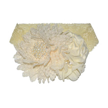 Load image into Gallery viewer, Luxury Modern Handmade Flower Headband Newborn Infant Pearl Flowers With Lace wide Headbands Bebes Hair Accessories Bow