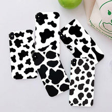 Load image into Gallery viewer, Slim Fit Lightweight Black White Print Silicone Case For iPhone 11 Pro 7 8 Plus X XR XS Max iphone 11 Cell Phone Case Cover White Black Pattern Print Silicone Unisex Case
