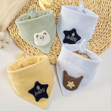 Load image into Gallery viewer, Baby Bibs Triangle Double Cotton Bibs Cartoon Saliva Towel Baby Boys Girls Feeding Apron Cotton Bib for Kids