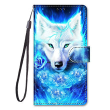 Load image into Gallery viewer, Painted Leather Flip Phone Case For Xiaomi Redmi 8 9 9A 9C 9T Redmi 10 Lion Cat Butterfly Wallet Card Holder Stand Book Cover Colorful PU Leather Wallet Flip Cover Shockproof Card Slots Holder Side Pocket Magnetic Closure Stylish Case