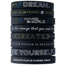 Load image into Gallery viewer, Silicone Wristband Rubber Motivation Bracelet Perfect Gift For Men Unique Jewelry Cool Style