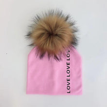 Load image into Gallery viewer, Newborn Kids Cotton Hats Cap With Pom Children's Hat Boy Accessories Toddler Caps