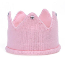 Load image into Gallery viewer, Modern Luxury New Trend Baby Hat Girls and Boys Crown Knitted Cap Toddler Empty Top Hats Newborn Design Woolen Yarn Bonnet For Kids