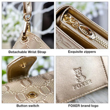 Load image into Gallery viewer, FOXER Brand Women's Long Cow Leather Wallets Ladies Clutch Bags Famous Designer Purses Women Purse Fashion Female Cowhide Wallet