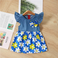 Load image into Gallery viewer, Baby Summer New Children Female Cotton A-Line Dress Kids Clothes Floral Princess Tutu Dresses For Girls