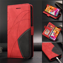 Load image into Gallery viewer, Blue PU Leather Wallet Flip Phone Case Cover For iPhone 13 Pro Max Case Leather Flip Cover iPhone 13 Pro Phone Case For iPhone 12 Mini 14 11 8 7 6 6s Plus 5 5s Case