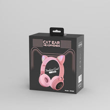 Load image into Gallery viewer, STEVVEX New Luxury Interesting LED Cat Ear Noise Cancelling Headphones Bluetooth 5.0 For Young People and Kids Headset Support TF Card 3.5mm Plug With Mic