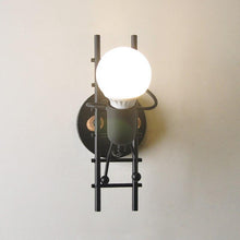 Load image into Gallery viewer, Modern Retro Cartoon Doll Sconce Lamp for Kids Baby Room Modern Nordic Luminaire Home Lighting Decoration WALL Sconce Child Climbing Ladder Lamp Descoration