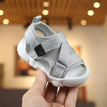 Load image into Gallery viewer, Baby Unisex Sandals Black Gray Pink Canvas Infant Sandals Toddler Summer Walking Shoes