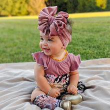 Load image into Gallery viewer, New Large Bow Baby Headband Velet Soft Bowknot Girl Accessories Hair Solid Messy Bows Toddler Headbands Baby Head Wraps Turban Big Bow for Girls