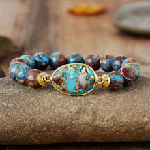 Load image into Gallery viewer, Handamde Men and Woman Bracelet Stone Tibetan Beads Women Stretchy Bracelets Yoga Elastic Charm Bracelets Luxury Jewelry