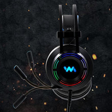 Load image into Gallery viewer, Modern Gaming Headset with Mic LED Light Deep Bass Game Stereo Earphones Headphones for PC PS4 (Black)