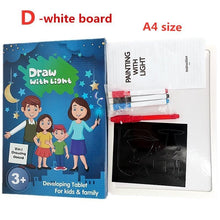 Load image into Gallery viewer, Educational Toy Drawing Board Tablet Graffiti 1pc A4 A3 Led Luminous Magic Raw With Light-fun