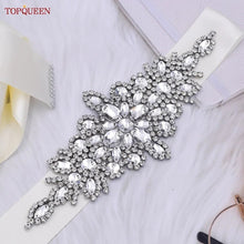 Load image into Gallery viewer, TOPQUEEN S01 Women's Belt Luxurious Bride Bridal Sash Rhinestone Applique Wedding Accessories for Evening Party Prom Gown Dress