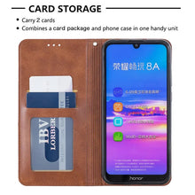 Load image into Gallery viewer, Huawei Y6 2019 Case Magnetic Leather Slim Case na for Huawei Y6 2019 Y 6 Pro Prime 2018 Y6P Y6S Flip Stand Business Phone Cover