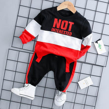 Load image into Gallery viewer, Baby Boys Costume Letter Tracksuit Tops Pants 2PCS Children Boy spring Outfits In Modern Sport Deisgn Made for Kids