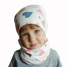 Load image into Gallery viewer, Modern Cartoon Cotton Baby Hat Winter Baby Girls Hat Newborn Boys Hats Kids Cap Scarf Set Children Beanies For Kids With Scarf