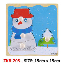 Load image into Gallery viewer, New Hand Grab Board Wooden Puzzle Toys for Children Cartoon Animal Fruit Kids Baby Early Educational Learning Toy