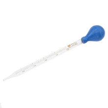 Load image into Gallery viewer, 1/2/5pcs Dropper Pipette Glass Scale Line Lab Dropper Measuring Dropping Pipet Blue Rubber Head Pipettes Measuring