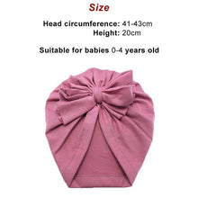 Load image into Gallery viewer, Luxury Modern Baby Headband Hat Bowknot Print Cotton Stretchy Turban Headband Infant Head Wrap Beanie Hat For Babies and Kids