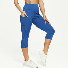 Load image into Gallery viewer, Casual Women's Yoga Pants Gym Fitness Sports Cropped Leggings Pocket Slim Pants Female Solid Color Women's Seamless Scrunch Legging Workout Leggings For Women Lift Tight Gym Yoga Home Pants