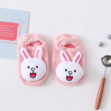 Load image into Gallery viewer, 1 Pair Cartoon Cotton Baby Rubber Sole Anti Slip Floor Socks For Newborn Girls And Boys Kids
