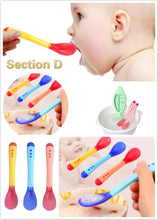 Load image into Gallery viewer, Baby Soft Silicone Spoon Infant Feeding Spoon Utensils Auxiliary Food Spoon Learn Eat Training Soft Spoon Children Tableware