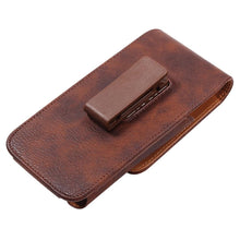 Load image into Gallery viewer, Universal Leather Case for iPhone Mens PU Leather Vertical Case with Belt Clip for iPhone Waist Pack Belt Clip Bag for 3.5-6.3" Mobile Phone Pouch Phone Cover