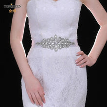 Load image into Gallery viewer, TOPQUEEN S01 Women's Belt Luxurious Bride Bridal Sash Rhinestone Applique Wedding Accessories for Evening Party Prom Gown Dress