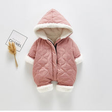 Load image into Gallery viewer, Modern Elegant Winter Children's baby Plush Thickened Cotton Jumpsuit Jacket For New Baby Boys and Girls
