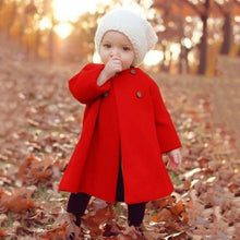 Load image into Gallery viewer, Modern Trend New Baby Girl Woolen Long Coat for Girls Windproof Made For Autumn and Winter Season