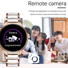 Load image into Gallery viewer, New Ceramic Smart Sport Fitness Watch For Women With Heart Rate Blood Pressure Monitor For Android and IOS Sistems Sport Multifunctional Steel Belt Smartwatch