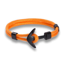 Load image into Gallery viewer, Stainless Steel Anchor Bracelets Luxury For Men Nautical Survival Rope Chain Paracord Bracelet Male Wrap Metal Sport Hooks