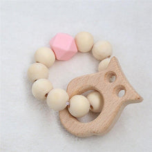 Load image into Gallery viewer, Modern Baby Silicone Wooden Nursing Bracelets Wood Teether Silicone Beads Teething Wood Rattles Toys for Baby