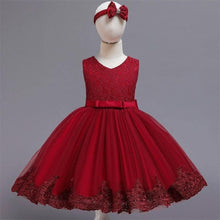Load image into Gallery viewer, Handmade Luxury Princess Baby Girl 1 Year Birthday Dress Tutu First Christmas Party Cute Bow Dress Infant Modern Luxury Dress With Big Bow