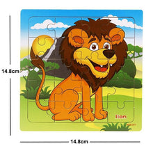 Load image into Gallery viewer, 38 Style Cartoon Wooden Puzzle Children Animal/ Vehicle Toy For 2-6 Year Baby Early Educational Toys for Kids