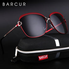 Load image into Gallery viewer, Luxury Polarized Ladies Woman Gradient Round Oversized Modern Sunglasses Brand oculos lunette de soleil femme