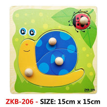 Load image into Gallery viewer, New Hand Grab Board Wooden Puzzle Toys for Children Cartoon Animal Fruit Kids Baby Early Educational Learning Toy