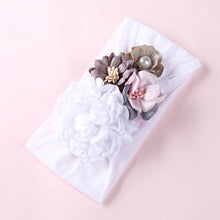 Load image into Gallery viewer, Handmade Flower Baby Headbands For Newborn Girls Nylon Elastic Hair Bands Headwear For Baby Girls