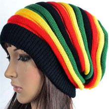 Load image into Gallery viewer, Jamaica Reggae Gorro Rasta Style Cappello Hip Pop Men's Winter Hats Female Red Yellow Green Black Fall Fashion Women's Knit Cap