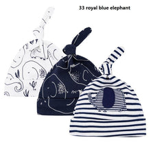 Load image into Gallery viewer, Printed Baby Hats & Caps For Newborn Baby Accessories In Elegant Modern Design Set Of 3PCS For Baby Kids